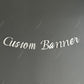 Customised Cursive Glitter Silver Banner - Personalized Handmade party decorations for all occasions
